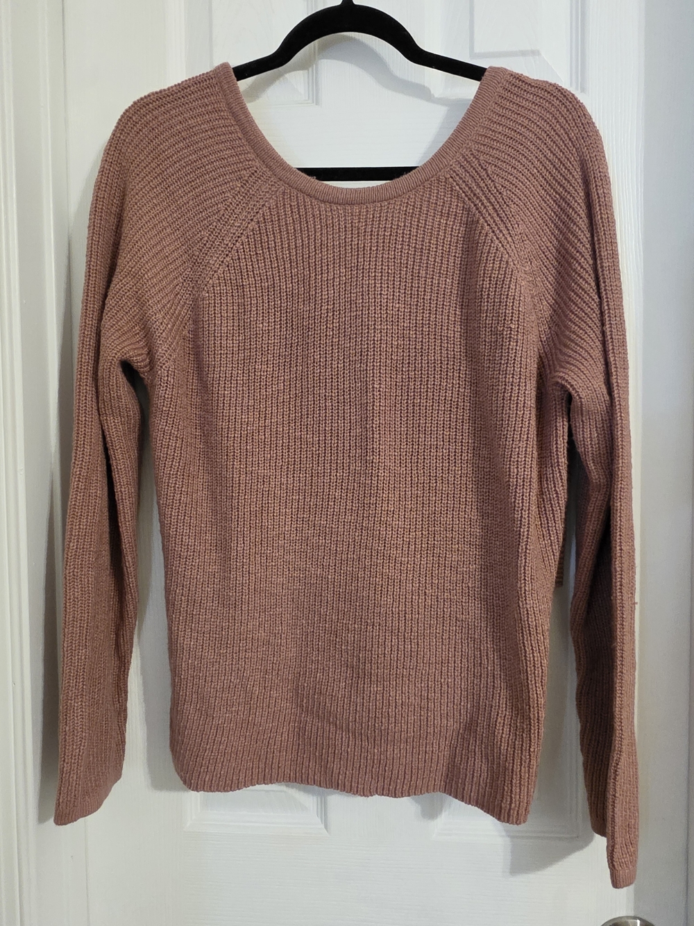 aerie Scoop Neck Knit Sweater in Dusty Rose